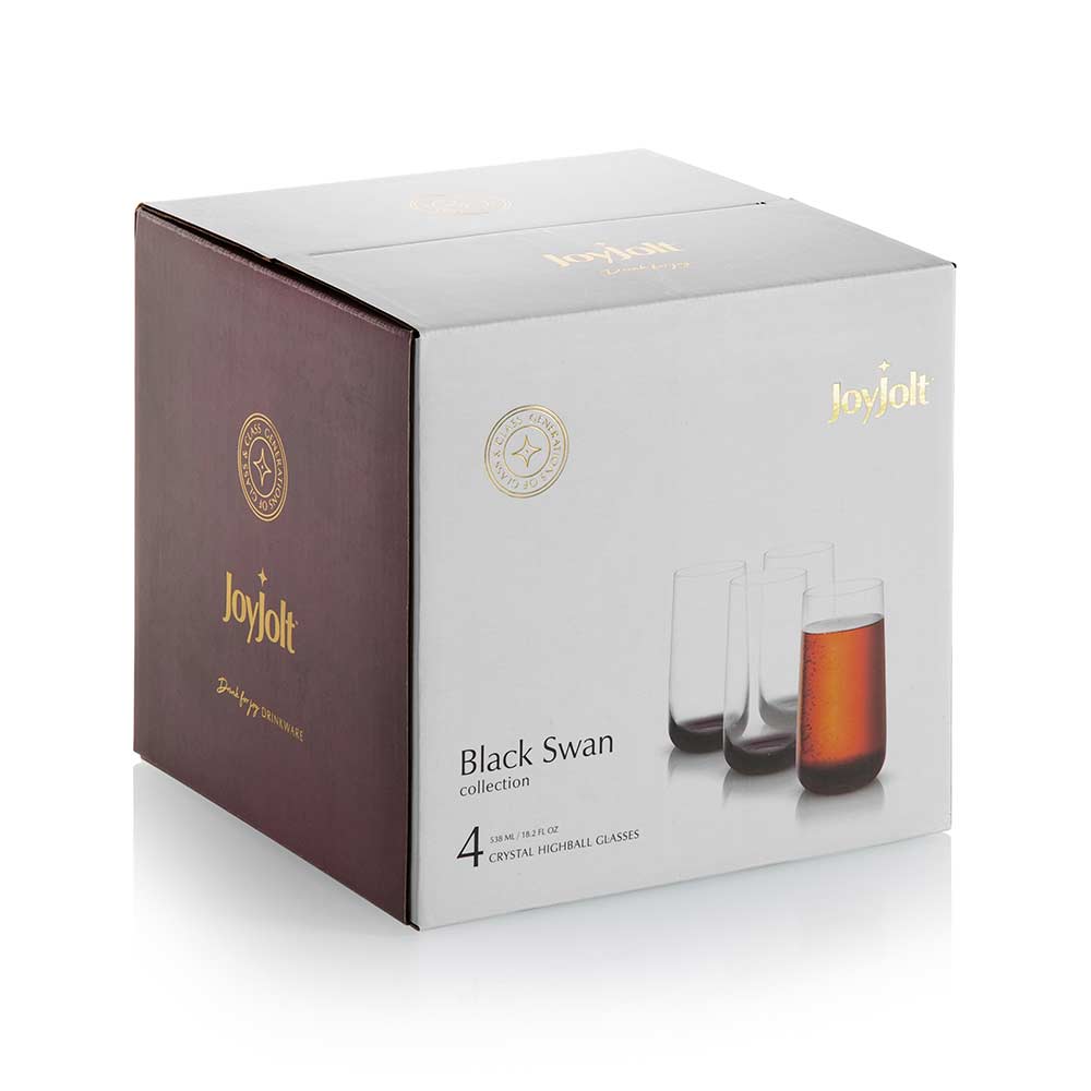 Black Swan Highball Glasses, 18.2 oz