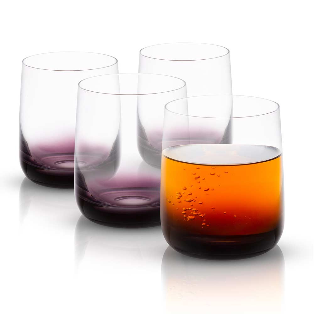 JoyJolt Black Swan Whiskey Glasses