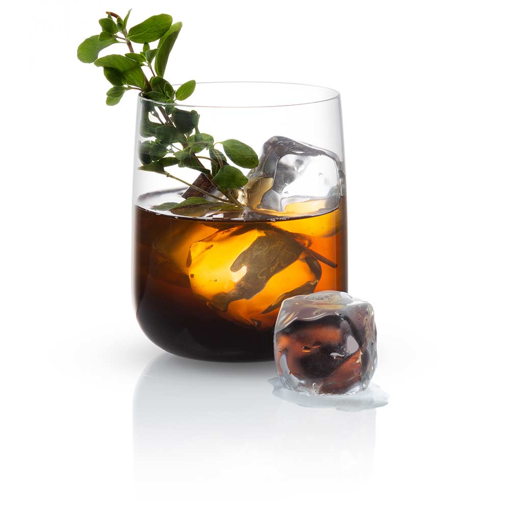 JoyJolt Black Swan Whiskey Glasses