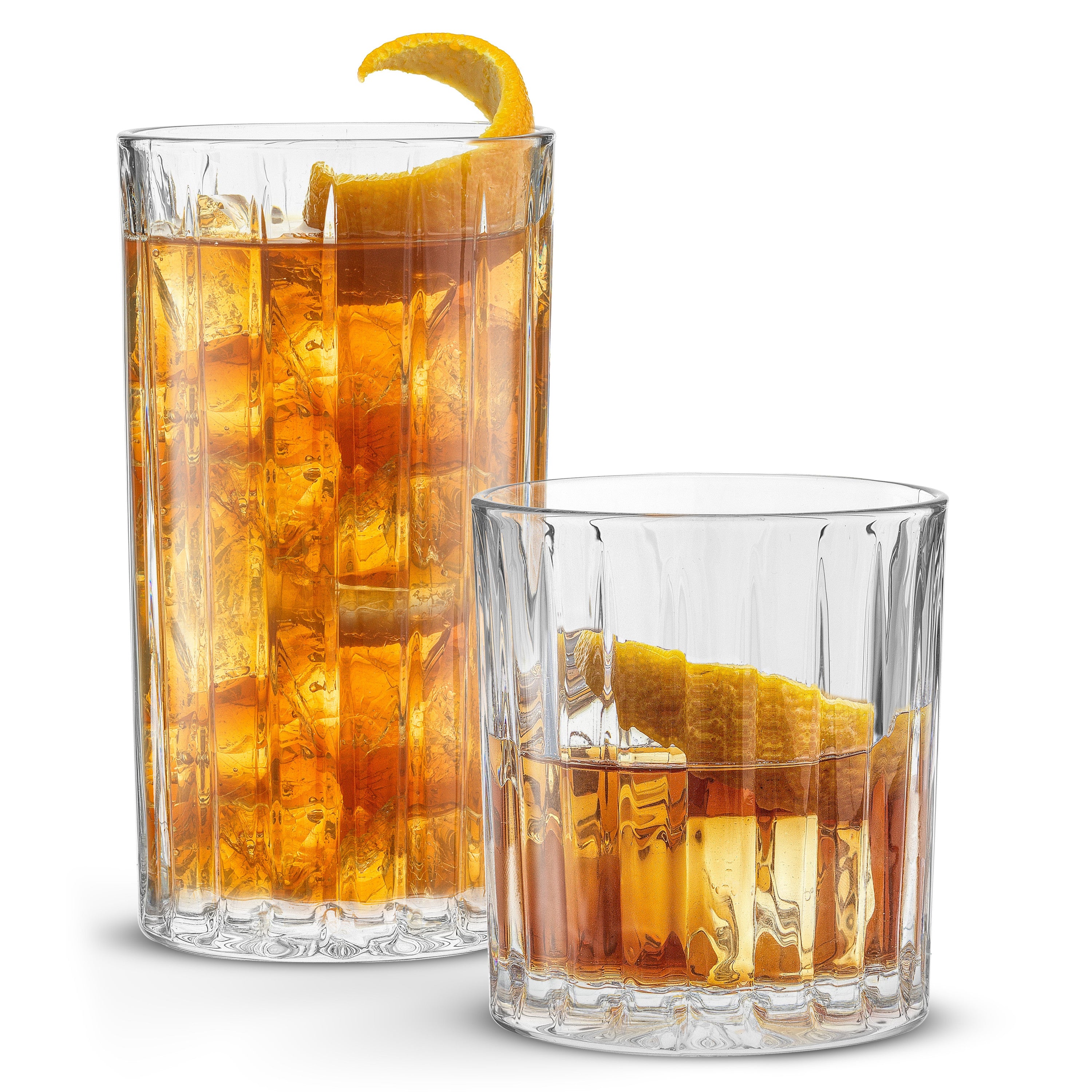Alina Ribbed Glass Drinkware Set