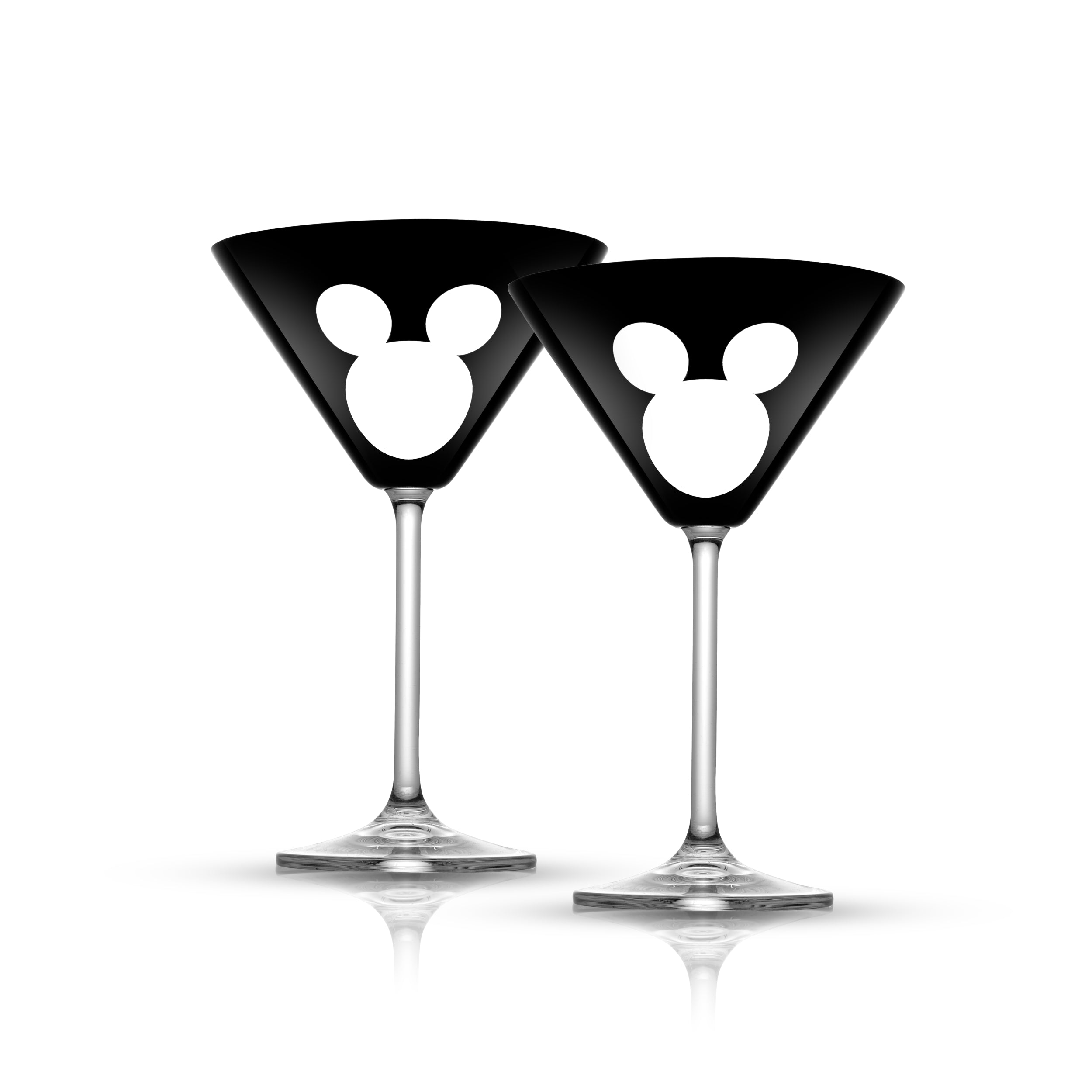 Disney Luxury Mickey Mouse Crystal Martini Glass Set