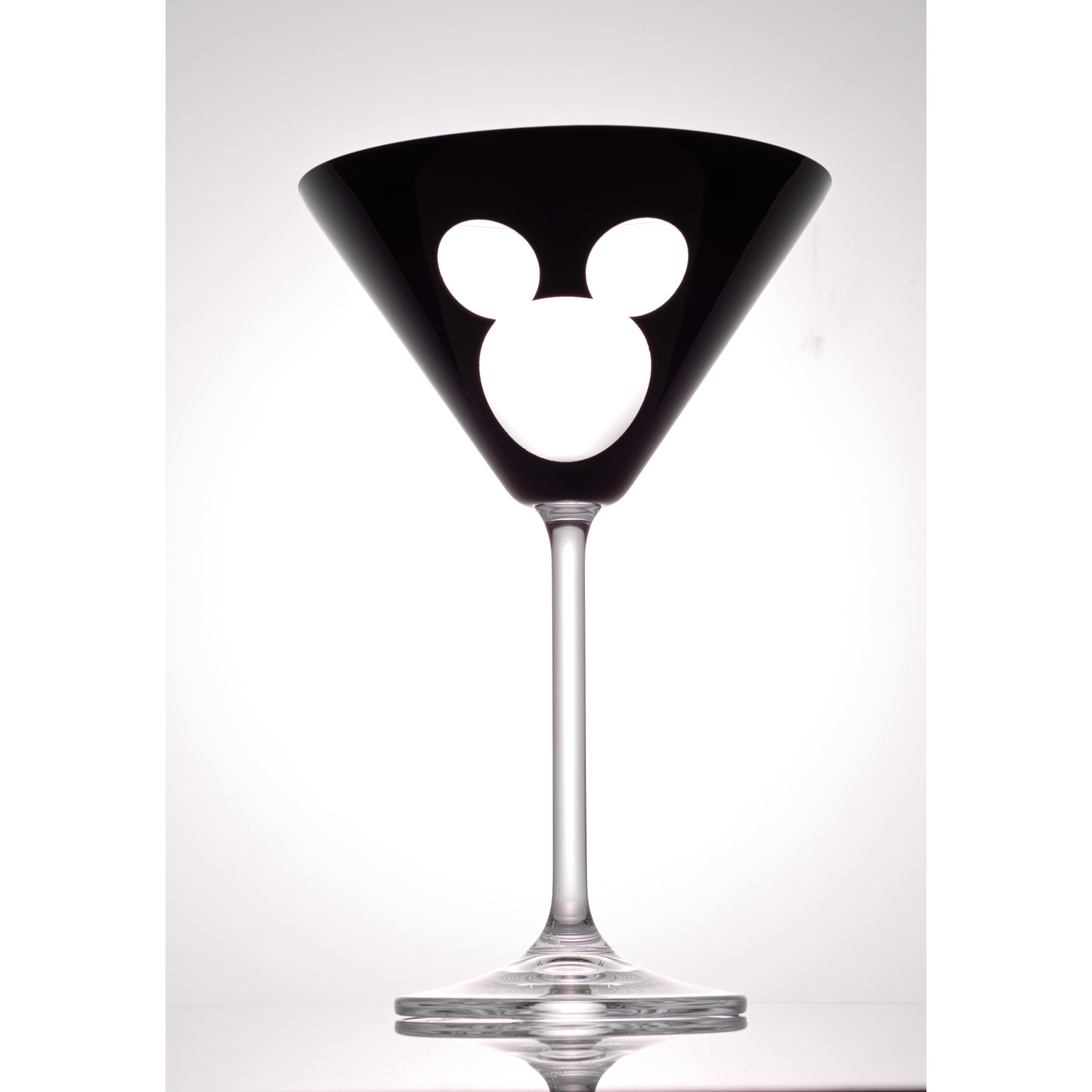 Disney Luxury Mickey Mouse Crystal Martini Glass Set