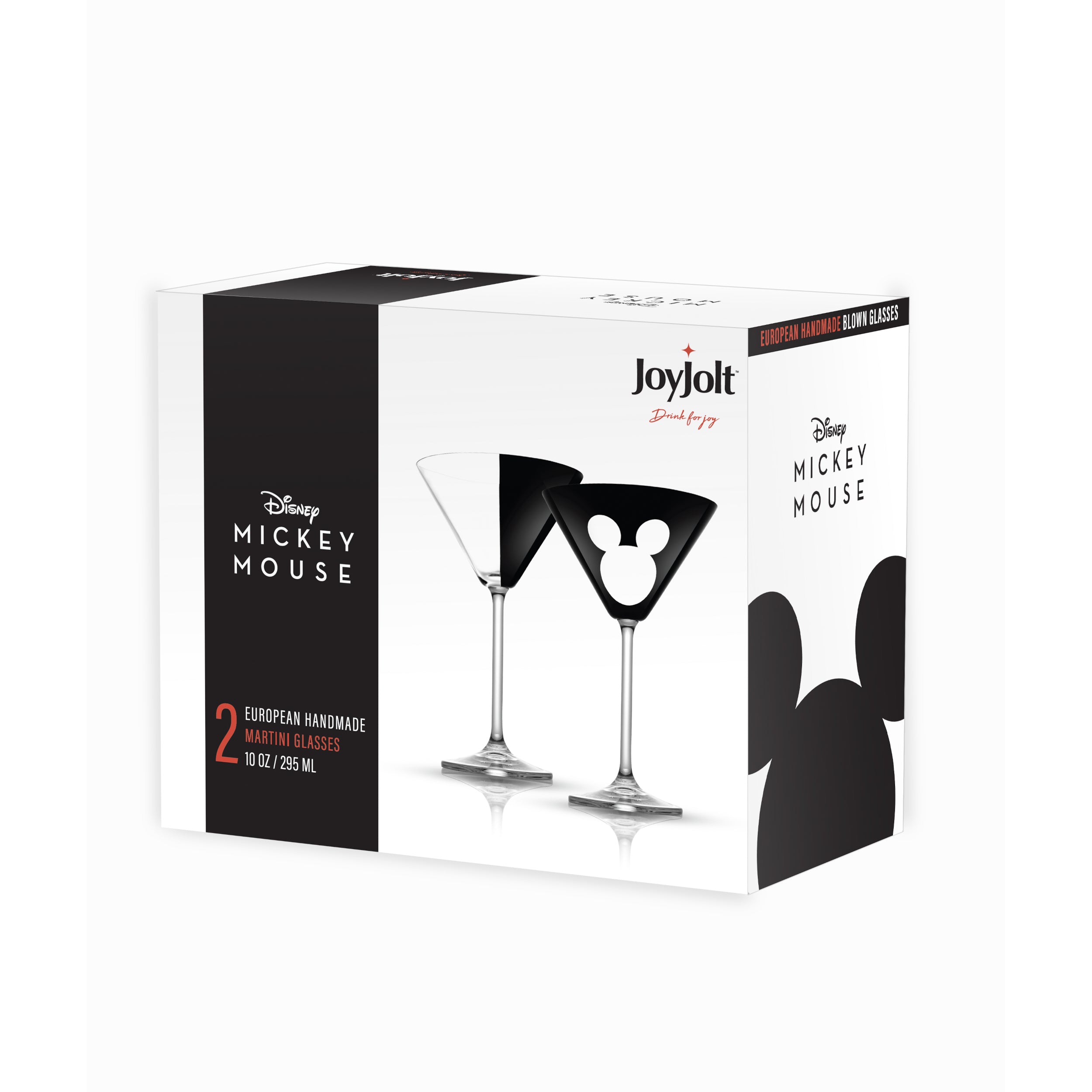 Disney Luxury Mickey Mouse Crystal Martini Glass Set