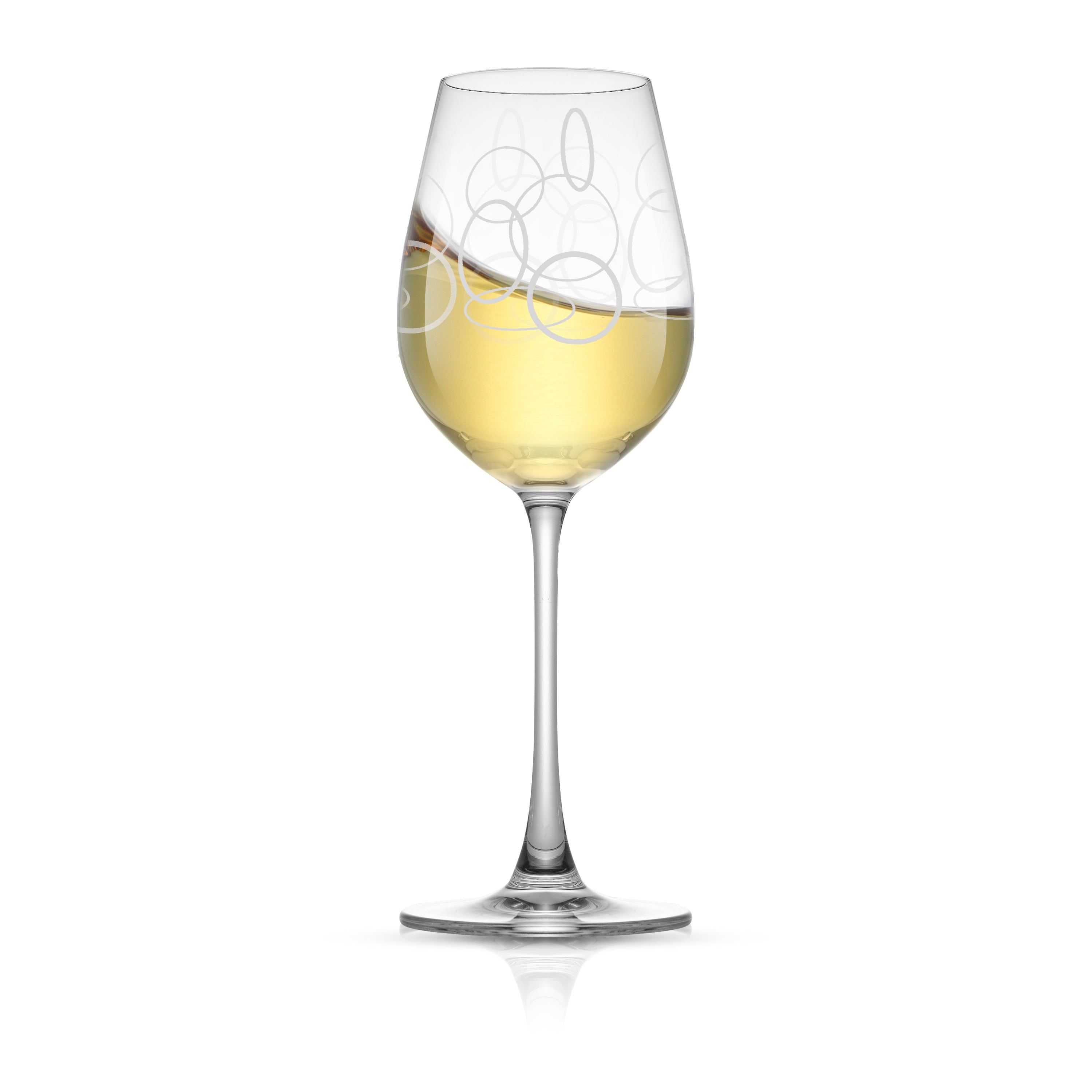 Geo Crystal White Wine Glasses Set