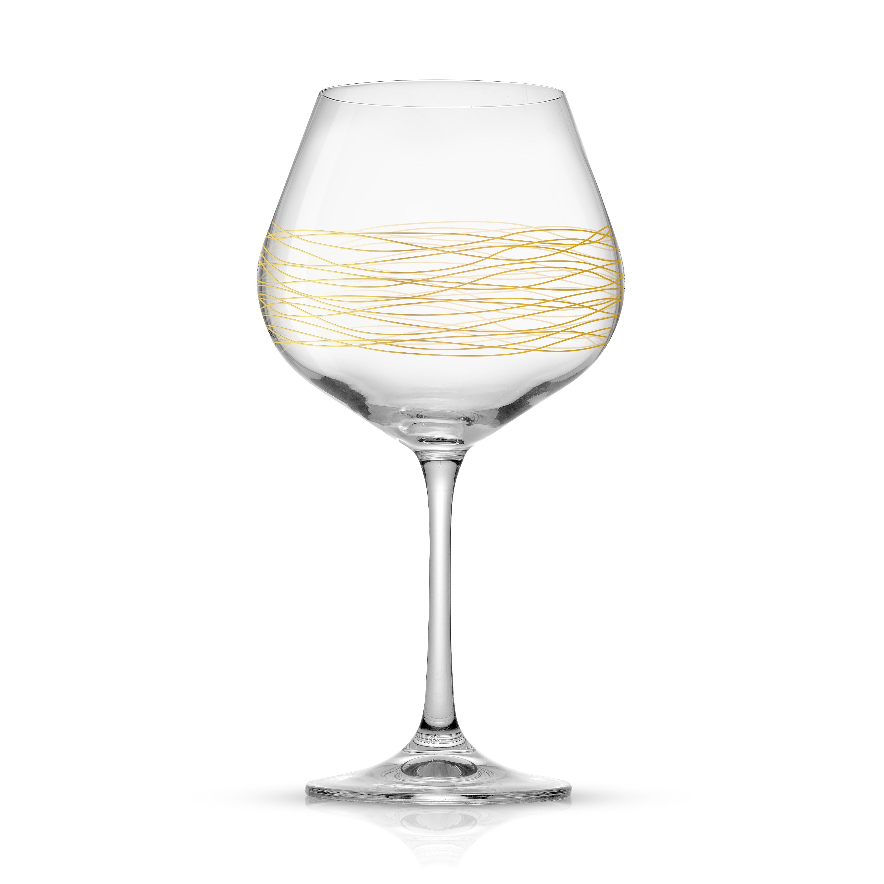 Golden Royale Crystal Round Red Wine Goblet - 21 oz - Set of 2