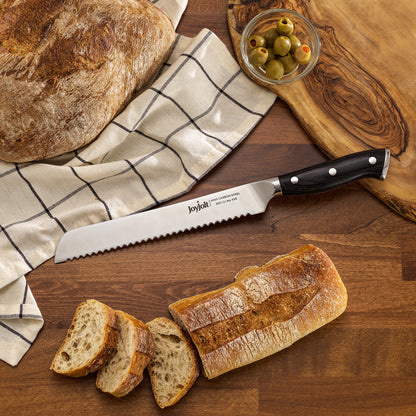 JoyJolt 8-in Bread Knife High Carbon Steel Kitchen Knife
