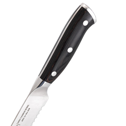 JoyJolt 8-in Bread Knife High Carbon Steel Kitchen Knife