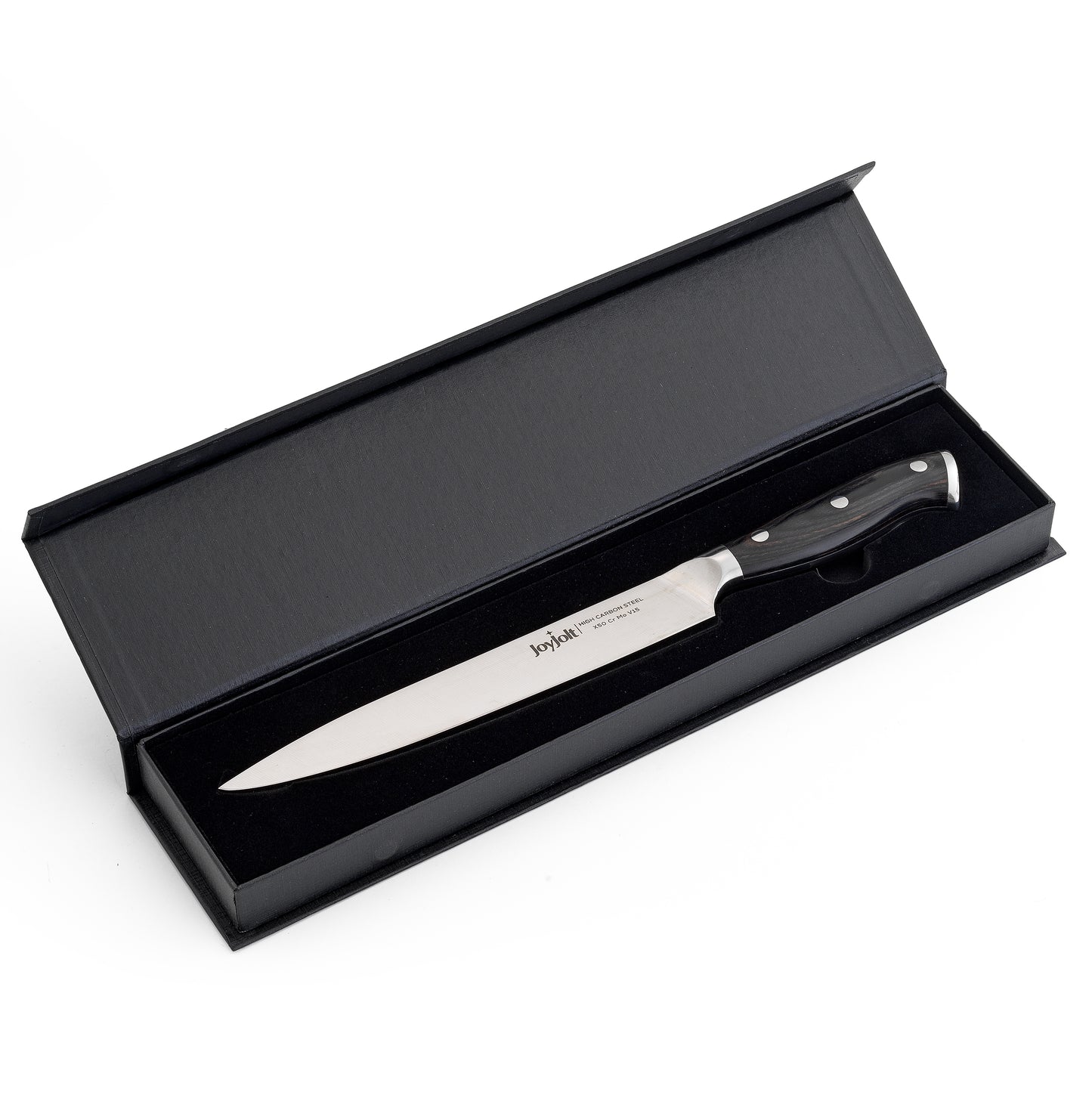 JoyJolt 8-in Slicing Knife High Carbon Steel Kitchen Knife