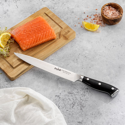 JoyJolt 8-in Slicing Knife High Carbon Steel Kitchen Knife