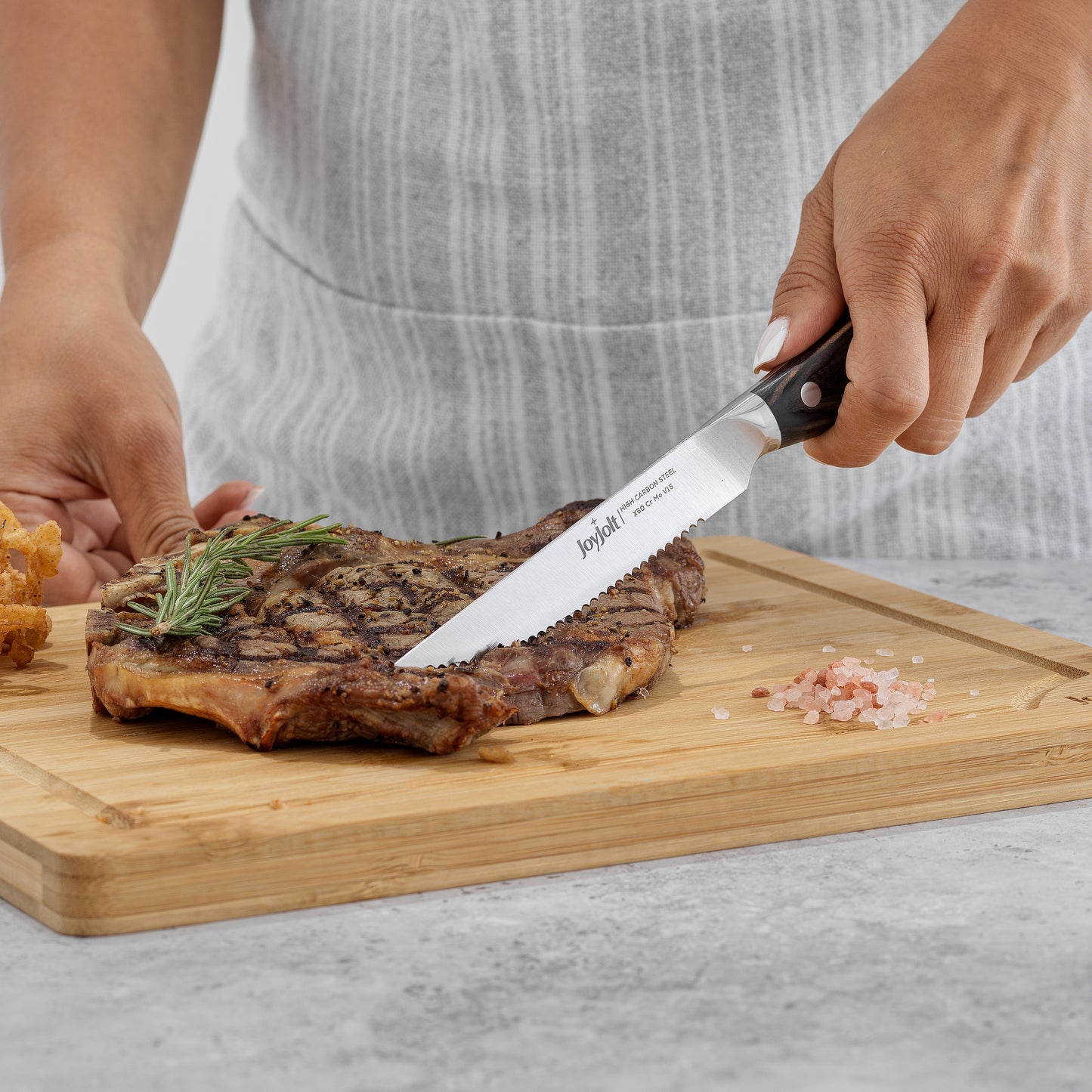 JoyJolt 4-Piece Steak Knife High Carbon Steel Kitchen Knife