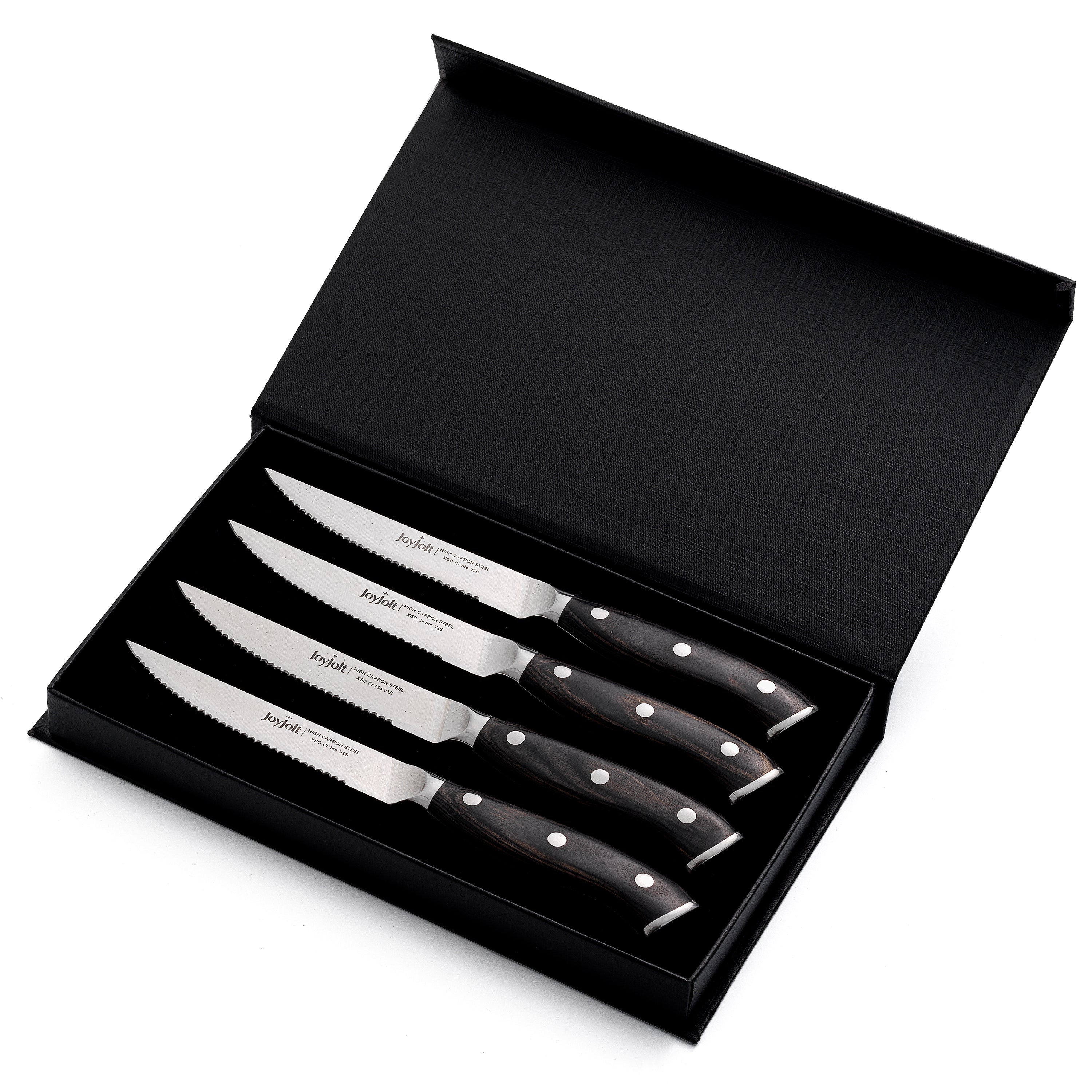 JoyJolt 4-Piece Steak Knife High Carbon Steel Kitchen Knife