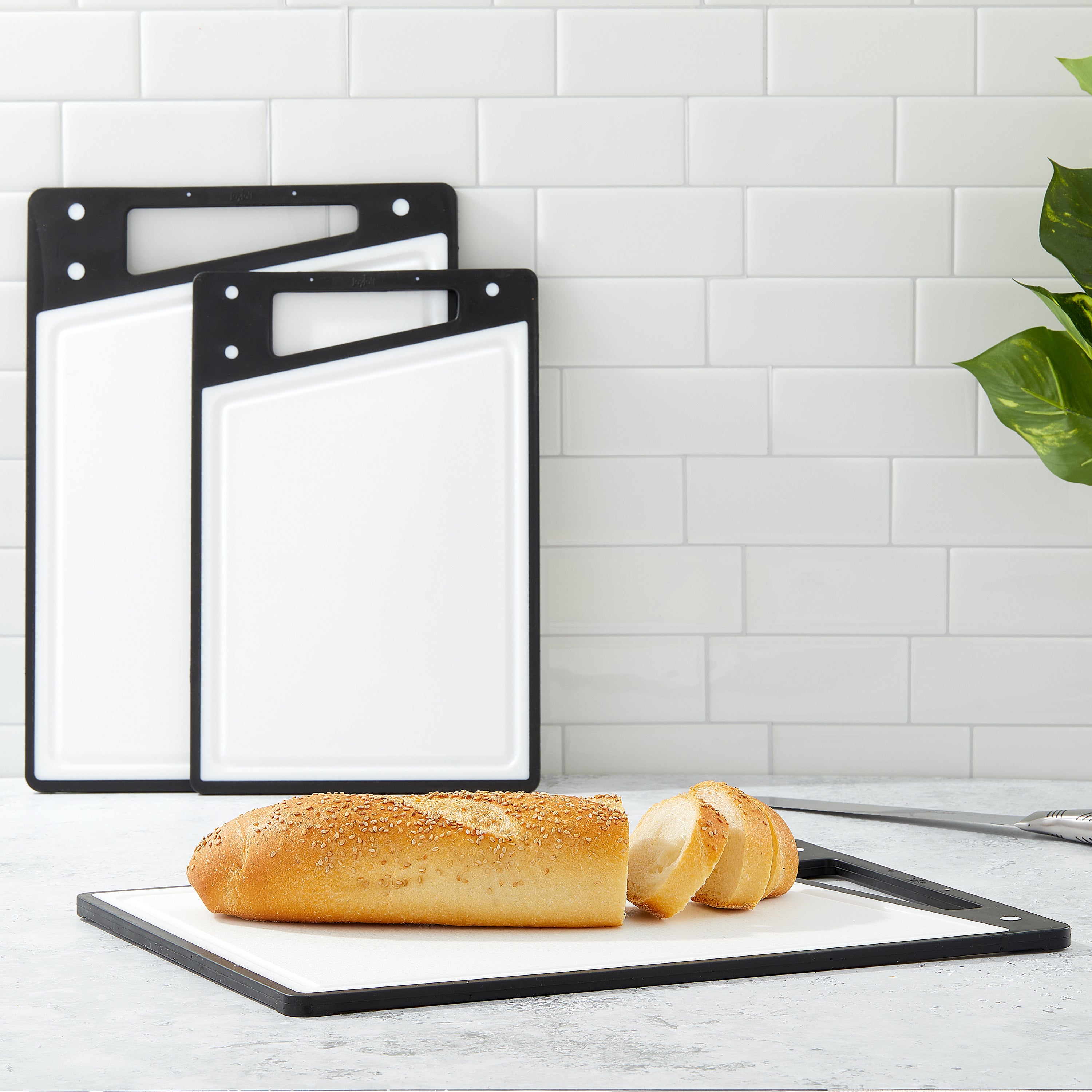 JoyJolt 3 Piece Kitchen Cutting Board Set