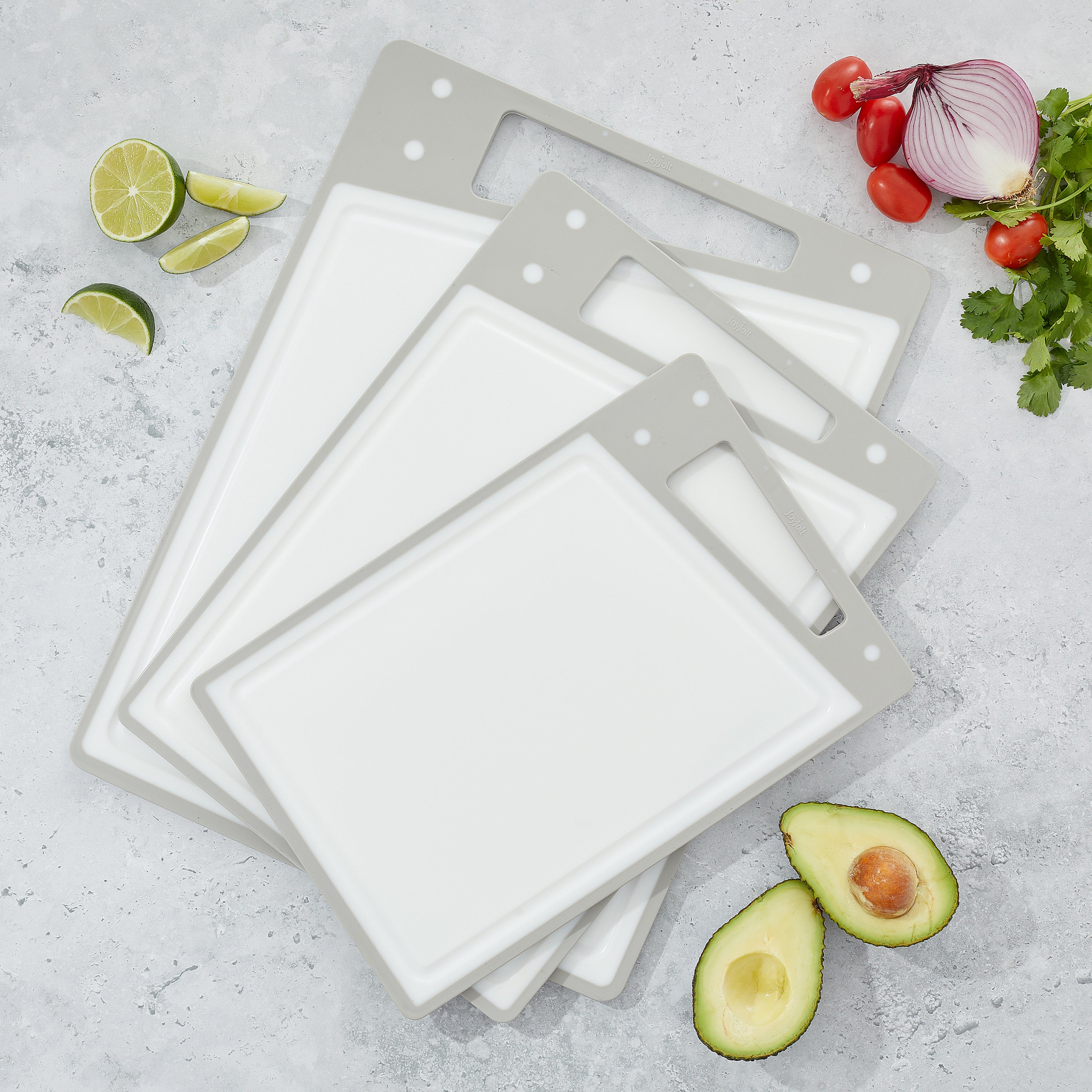 JoyJolt 3 Piece Kitchen Cutting Board Set