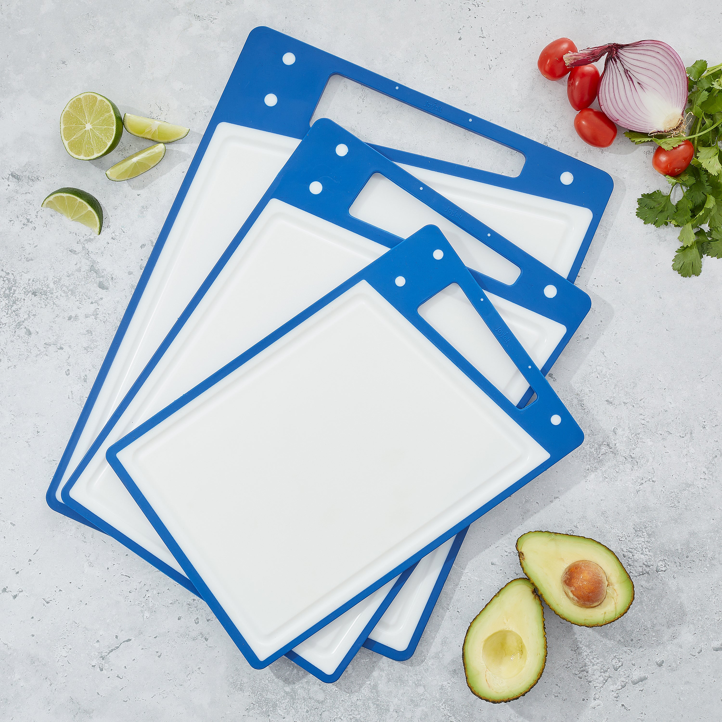 JoyJolt 3 Piece Kitchen Cutting Board Set