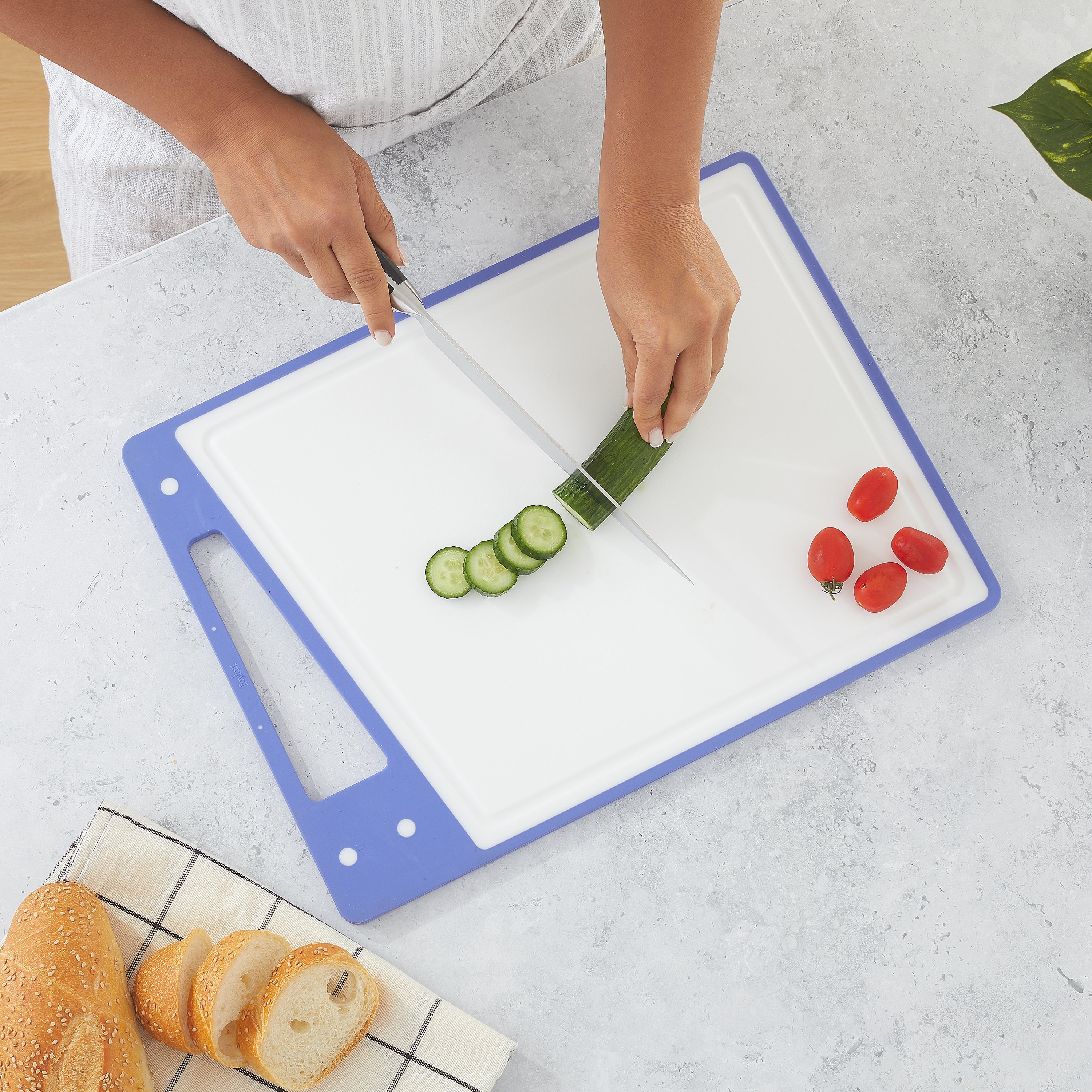 JoyJolt 3 Piece Kitchen Cutting Board Set