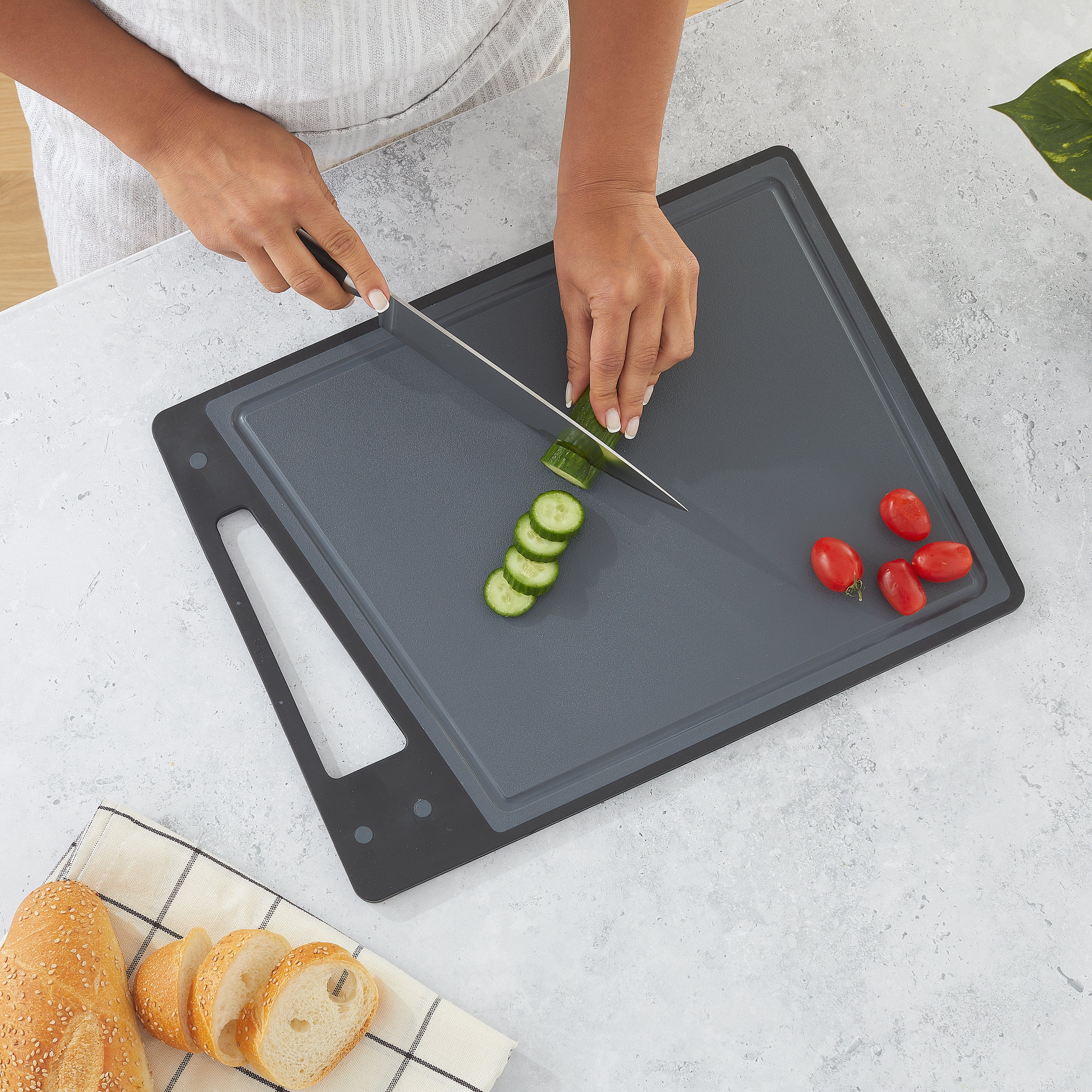 JoyJolt 3 Piece Kitchen Cutting Board Set