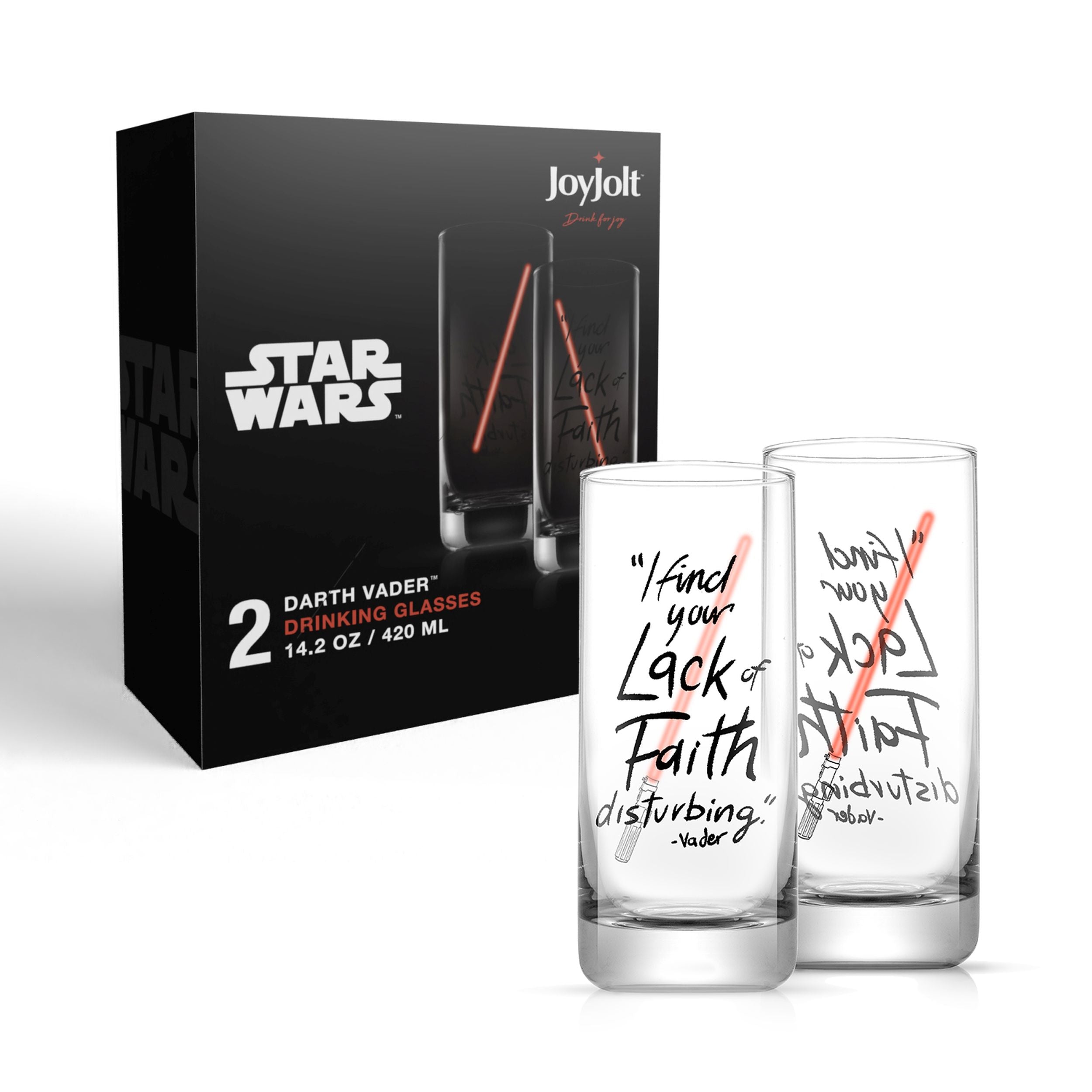 Star Wars™ Darth Vader™ Lightsaber Tall Drinking Glass Set