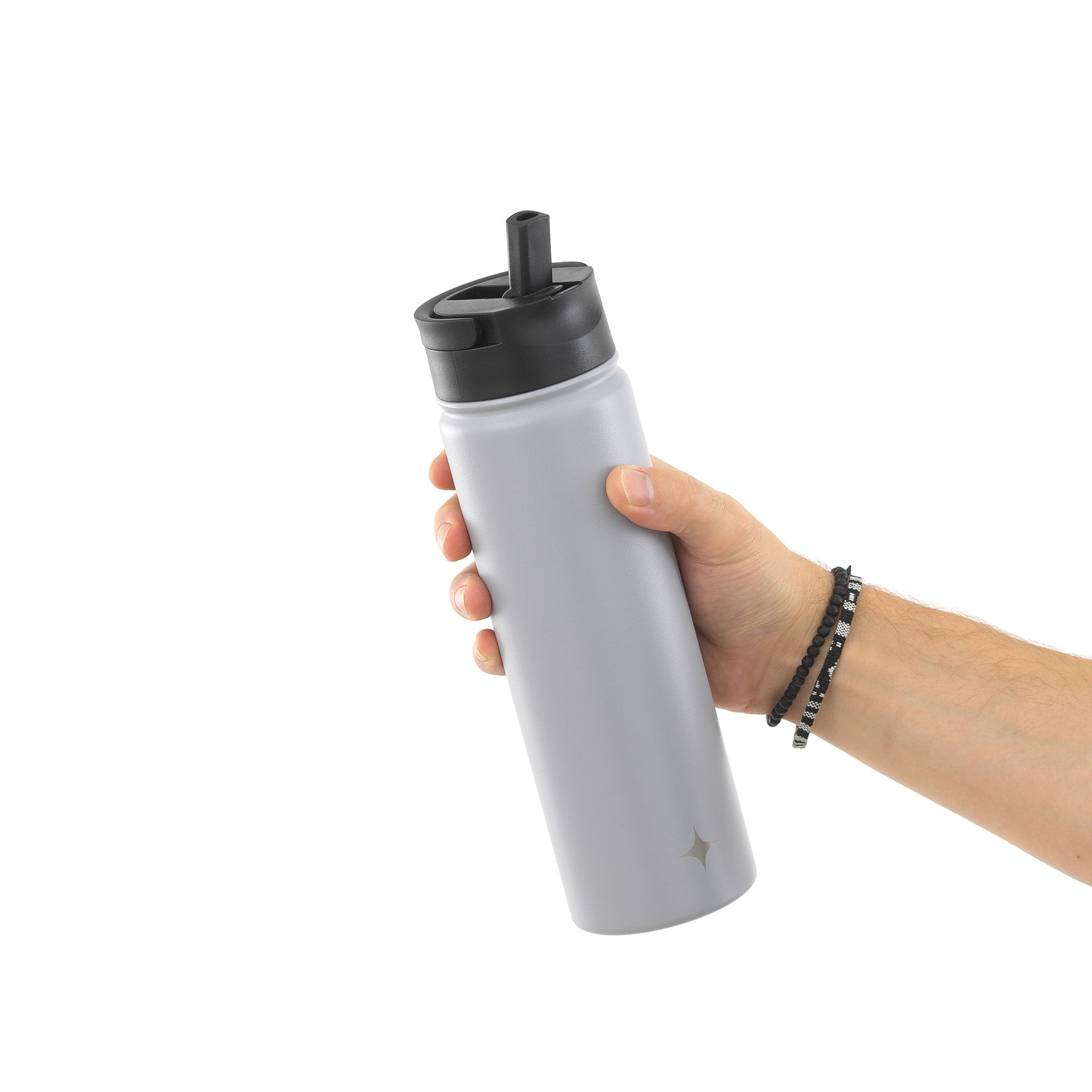 JoyJolt Vacuum Insulated Water Bottle with Flip Lid & Sport Straw Lid