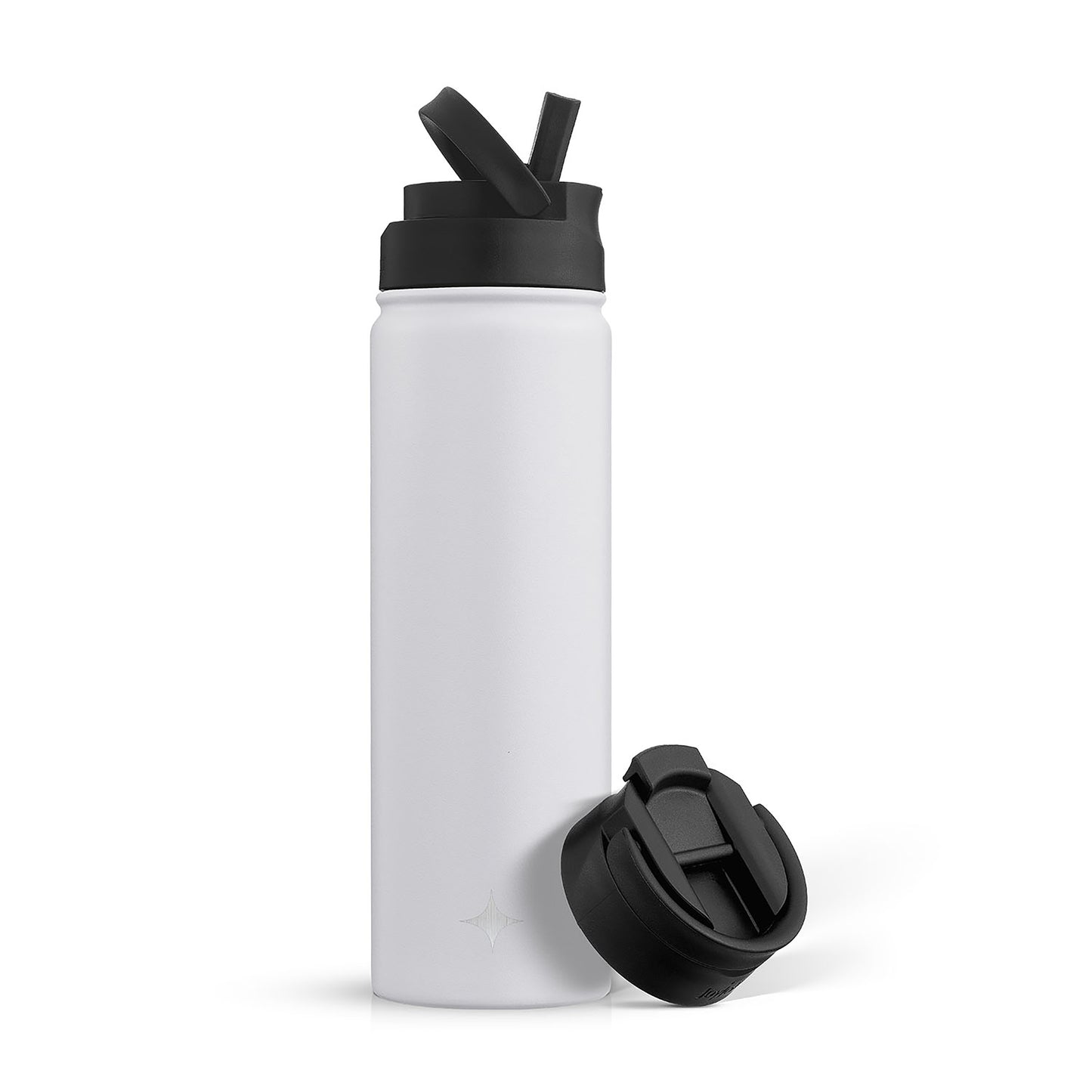 JoyJolt Vacuum Insulated Water Bottle with Flip Lid & Sport Straw Lid