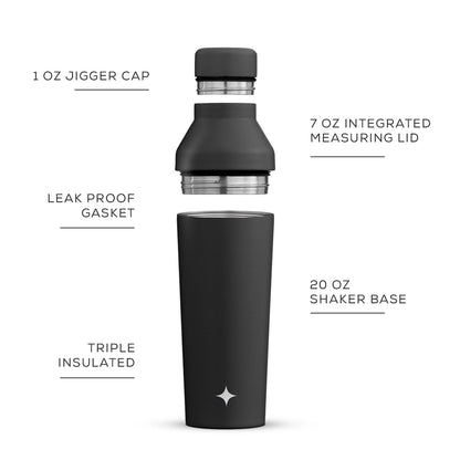 JoyJolt Vacuum Insulated Cocktail Protein Shaker