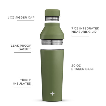 JoyJolt Vacuum Insulated Cocktail Protein Shaker