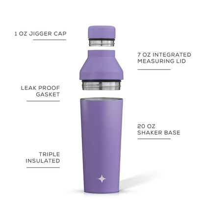 JoyJolt Vacuum Insulated Cocktail Protein Shaker