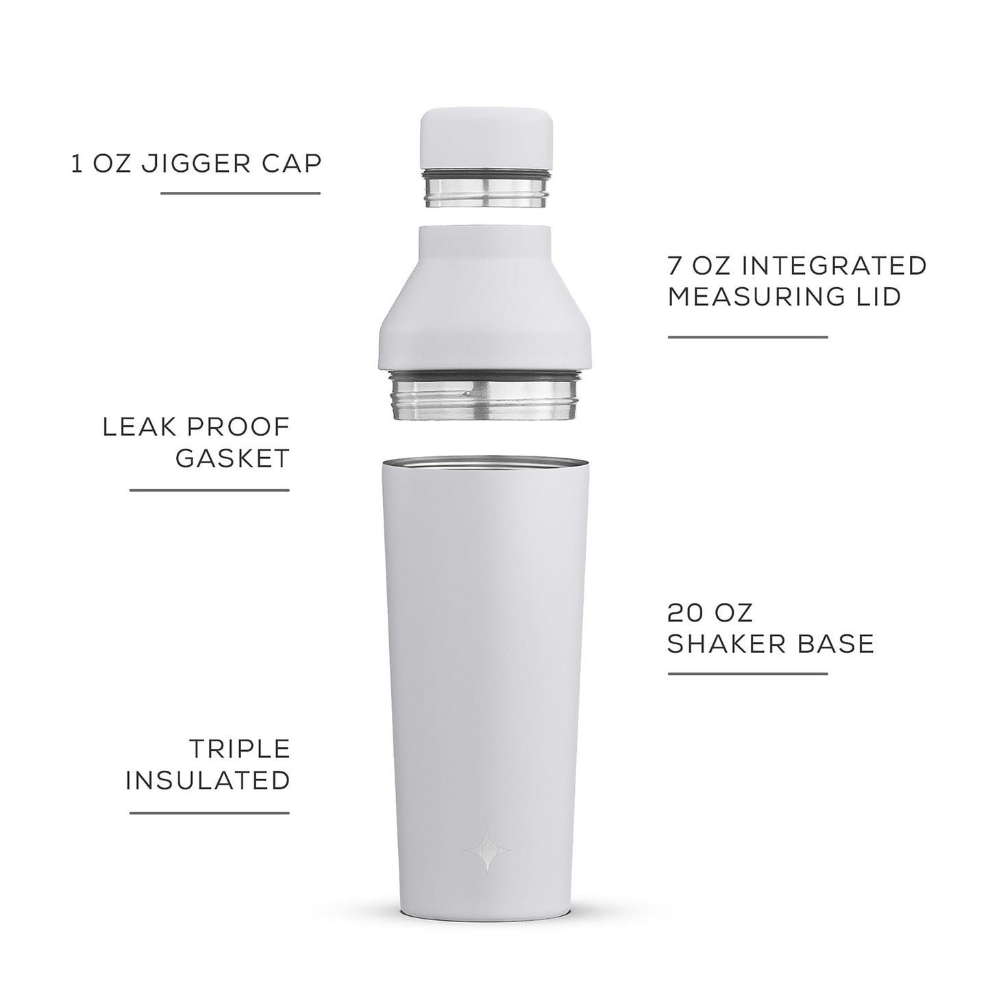 JoyJolt Vacuum Insulated Cocktail Protein Shaker