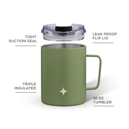JoyJolt Vacuum Insulated Tumbler with Lid & Handle
