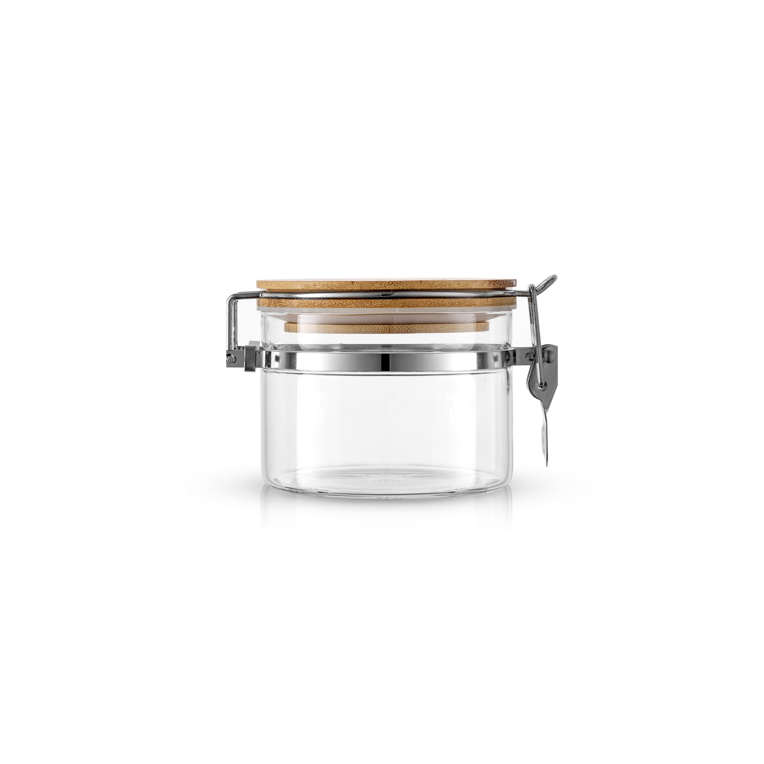 Storage Jars with Airtight Bamboo Clamp Lids Set