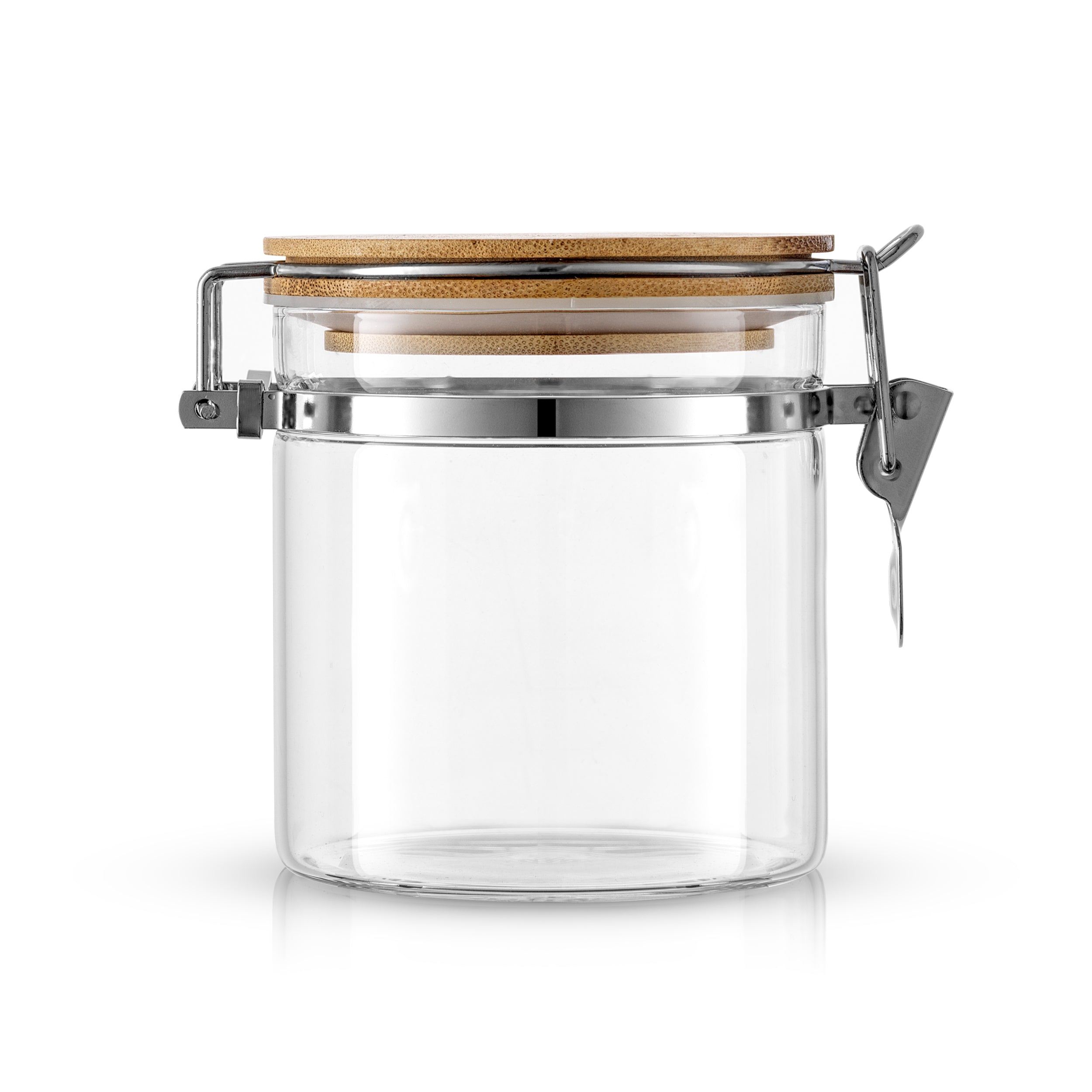Storage Jars with Airtight Bamboo Clamp Lids Set