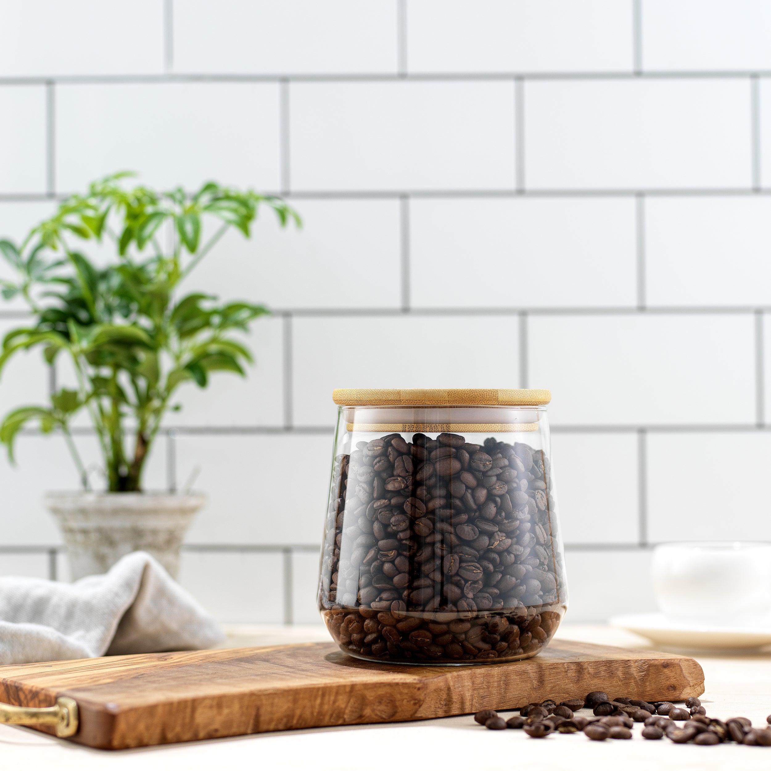 JoyFul Glass Jar with Airtight Bamboo Lid