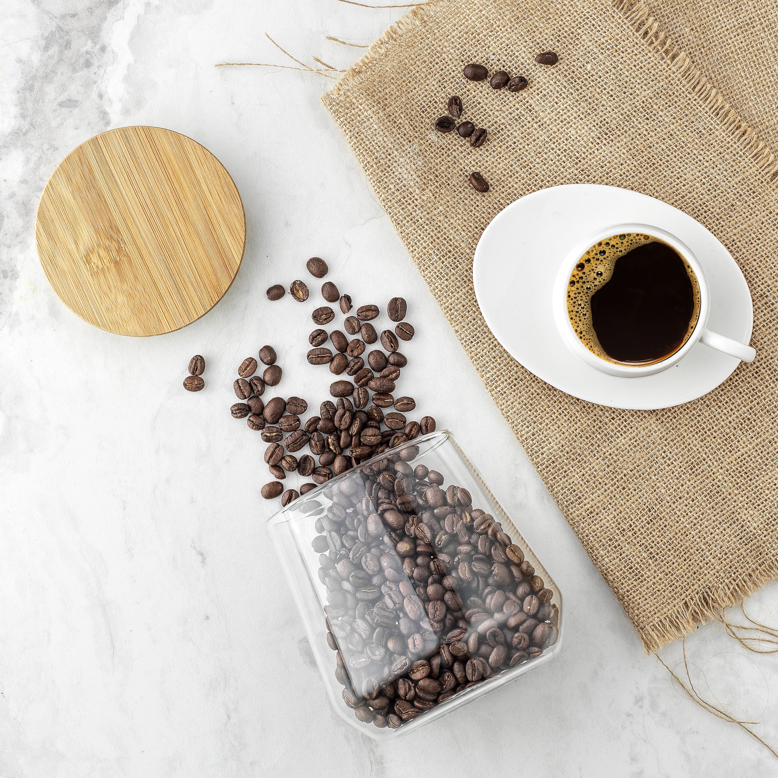 JoyFul Glass Jar with Airtight Bamboo Lid