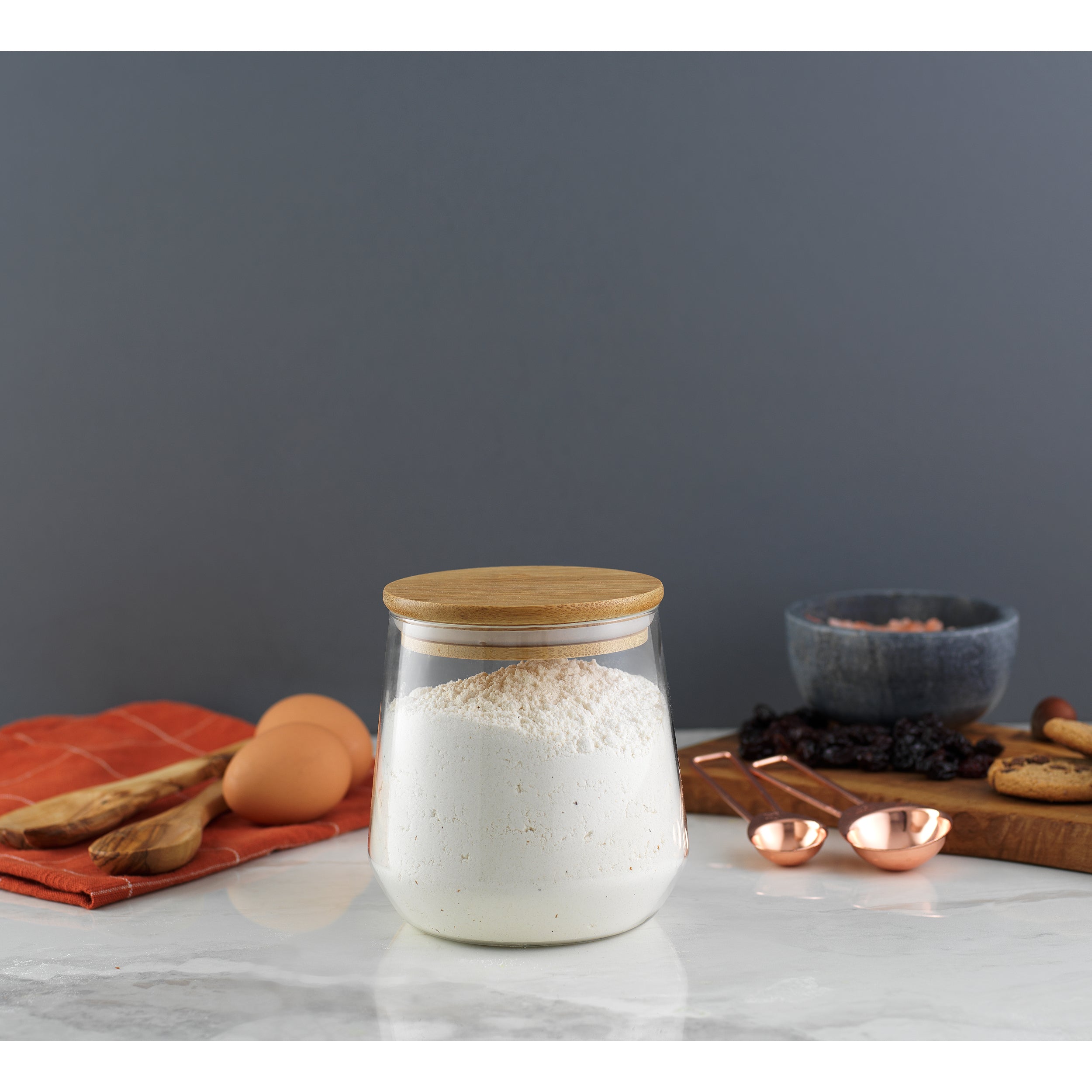 JoyFul Glass Jar with Airtight Bamboo Lid